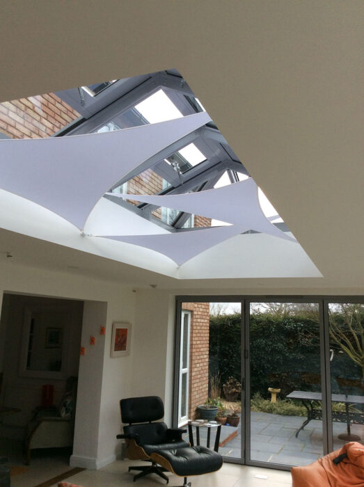 Roof lantern shade sails