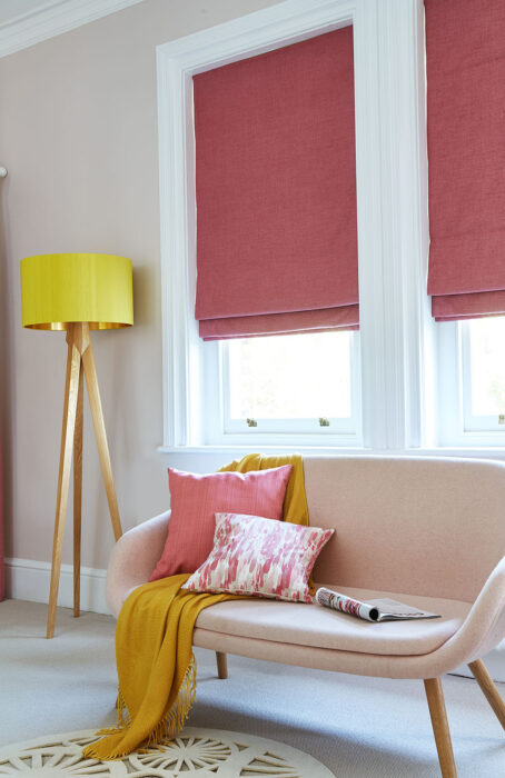 Arena roman blind "Linosa raspberry"