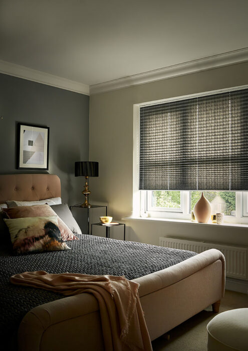 Arena pleated blinds "Petina Dark Silver"